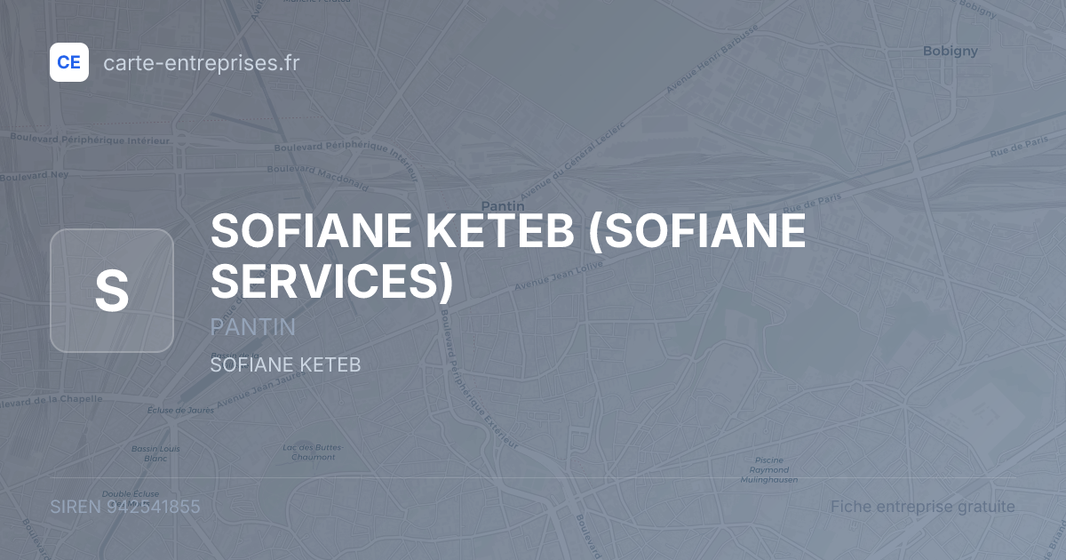 SOFIANE KETEB (SOFIANE SERVICES) — 942541855 — fiche entreprise
