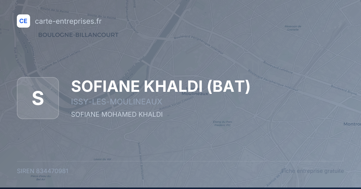 SOFIANE KHALDI (BAT) — 834470981 — fiche entreprise