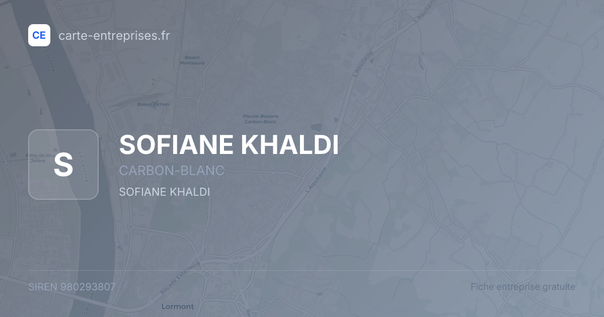 SOFIANE KHALDI — 980293807 — fiche entreprise