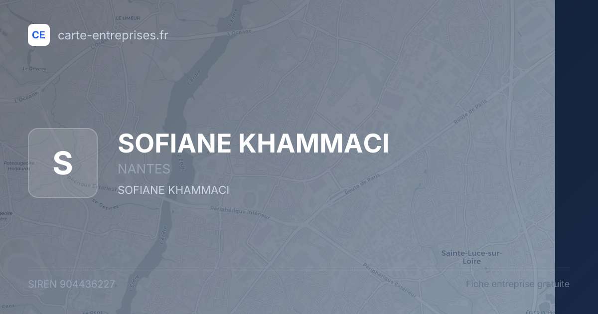 SOFIANE KHAMMACI — 904436227 — fiche entreprise