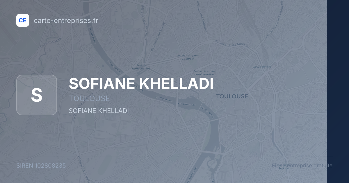 SOFIANE KHELLADI — 102808235 — fiche entreprise
