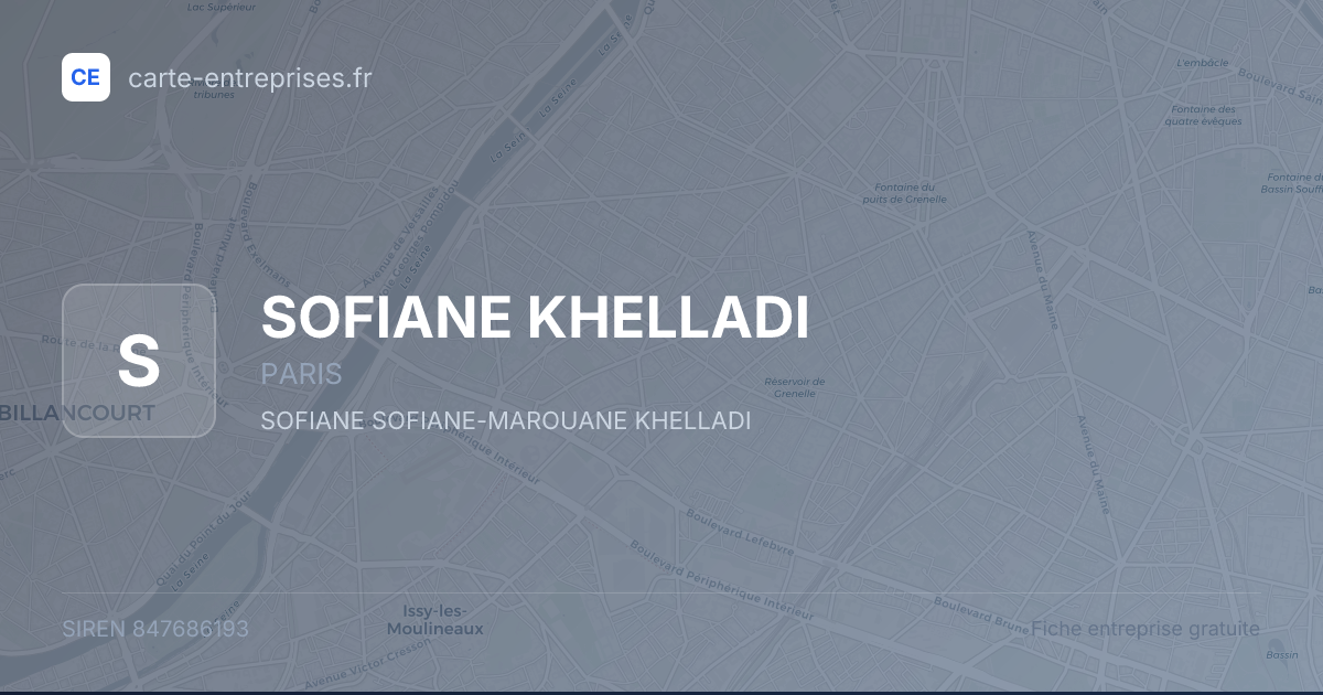 SOFIANE KHELLADI — 847686193 — fiche entreprise