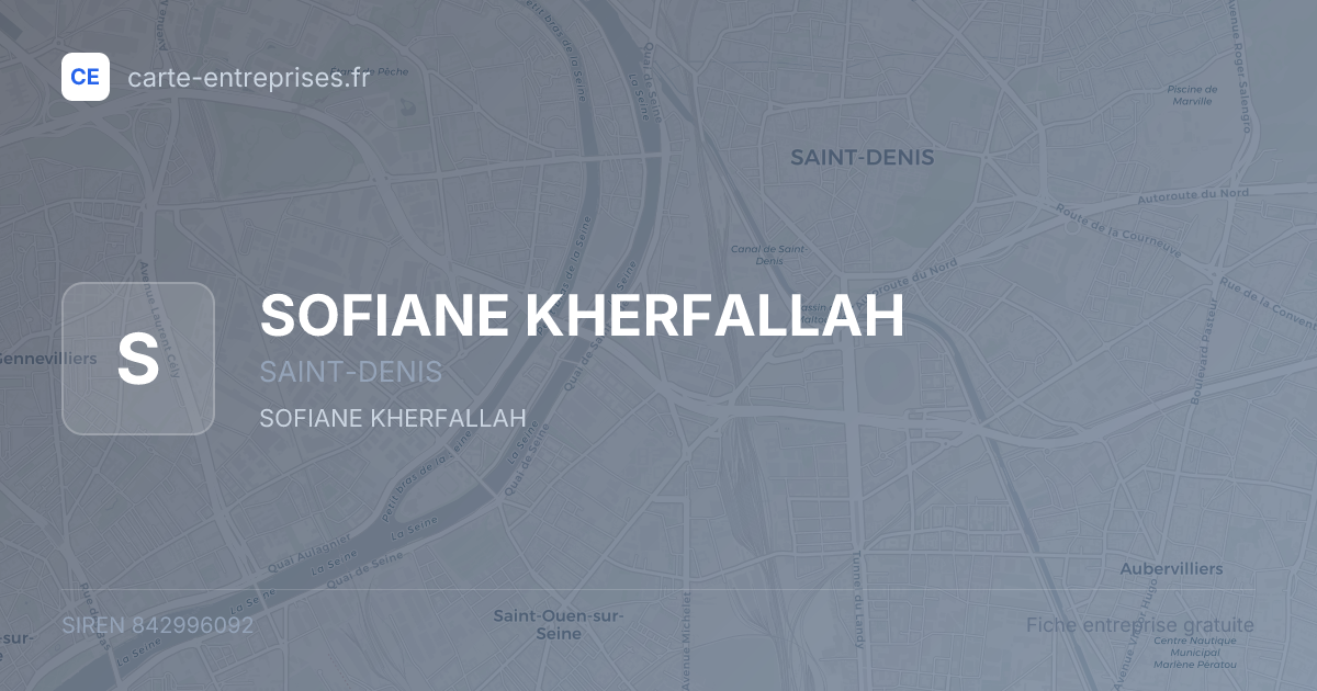SOFIANE KHERFALLAH — 842996092 — fiche entreprise