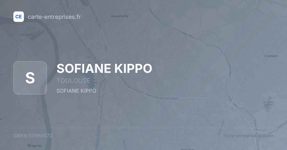 SOFIANE KIPPO — 511955072 — fiche entreprise