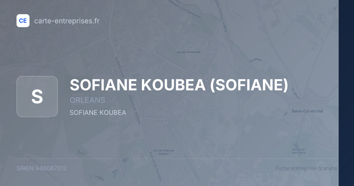SOFIANE KOUBEA (SOFIANE) — 948067012 — fiche entreprise