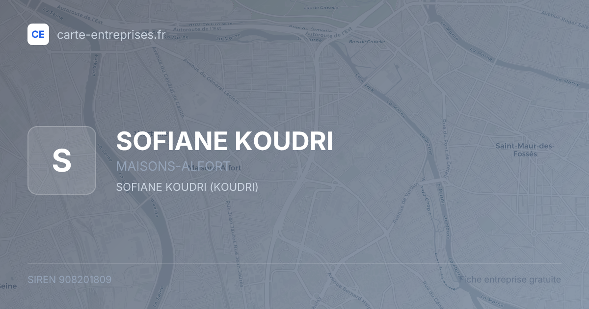 SOFIANE KOUDRI — 908201809 — fiche entreprise