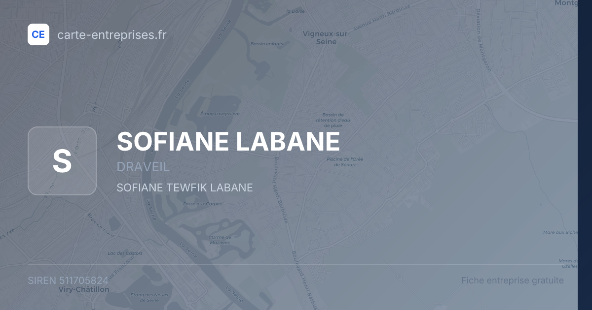 SOFIANE LABANE — 511705824 — fiche entreprise
