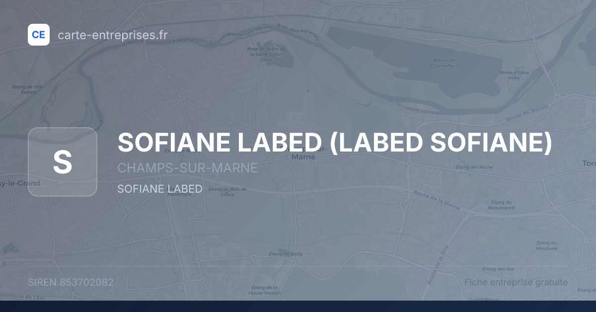 SOFIANE LABED (LABED SOFIANE) — 853702082 — fiche entreprise