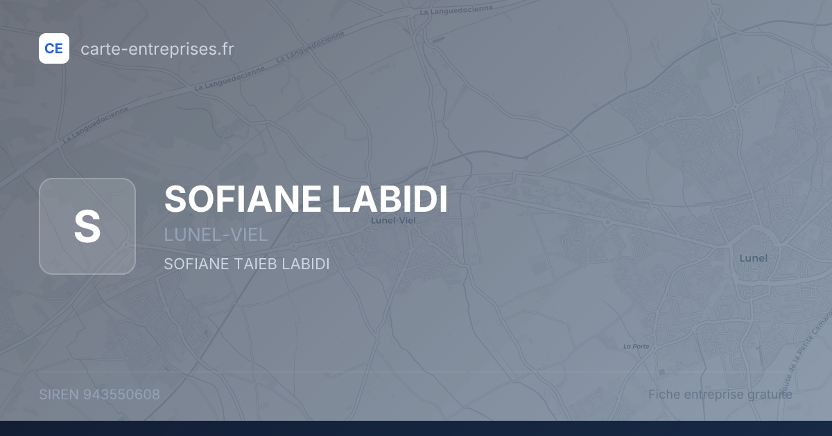 SOFIANE LABIDI — 943550608 — fiche entreprise