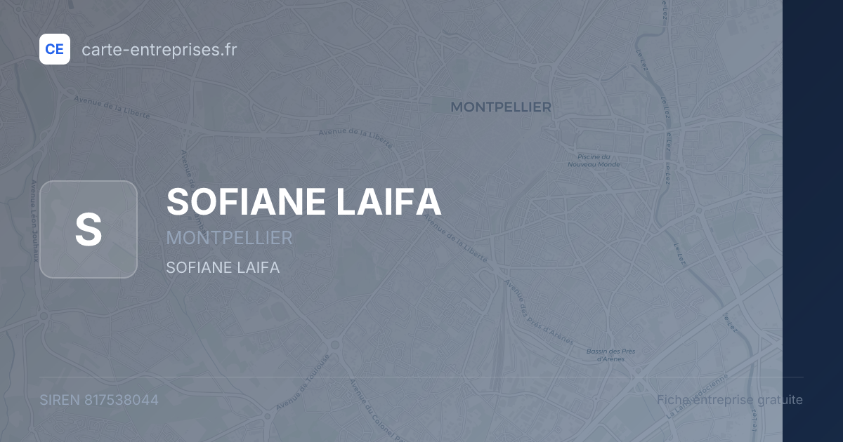 SOFIANE LAIFA — 817538044 — fiche entreprise