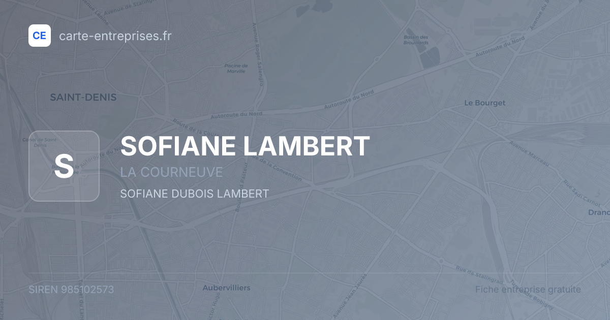 SOFIANE LAMBERT — 985102573 — fiche entreprise