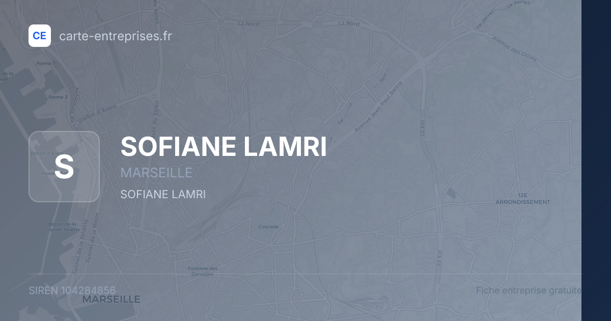 SOFIANE LAMRI — 104284856 — fiche entreprise