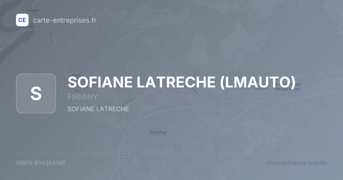 SOFIANE LATRECHE (LMAUTO) — 804364149 — fiche entreprise
