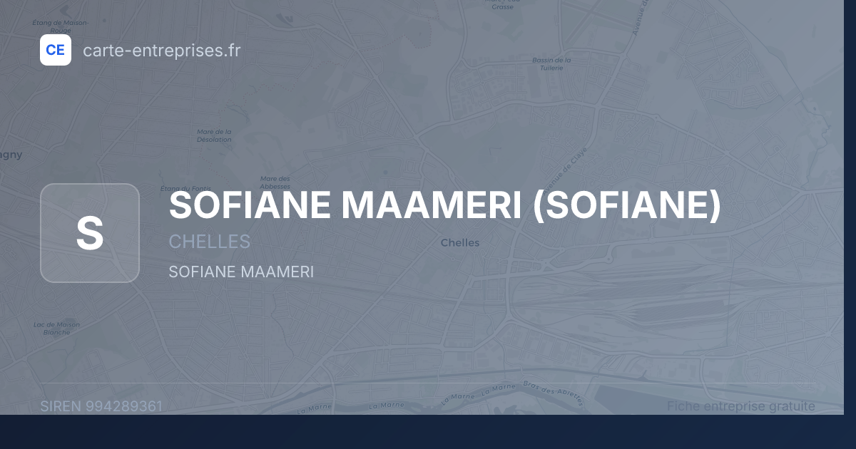 SOFIANE MAAMERI (SOFIANE) — 994289361 — fiche entreprise