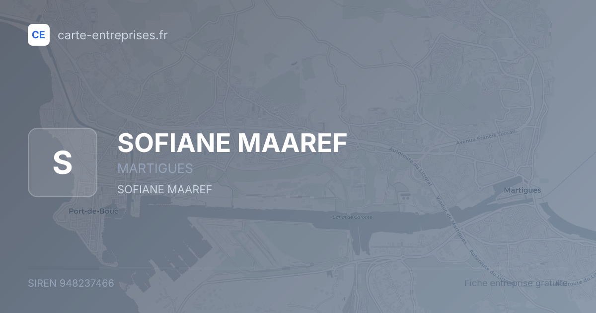 SOFIANE MAAREF — 948237466 — fiche entreprise