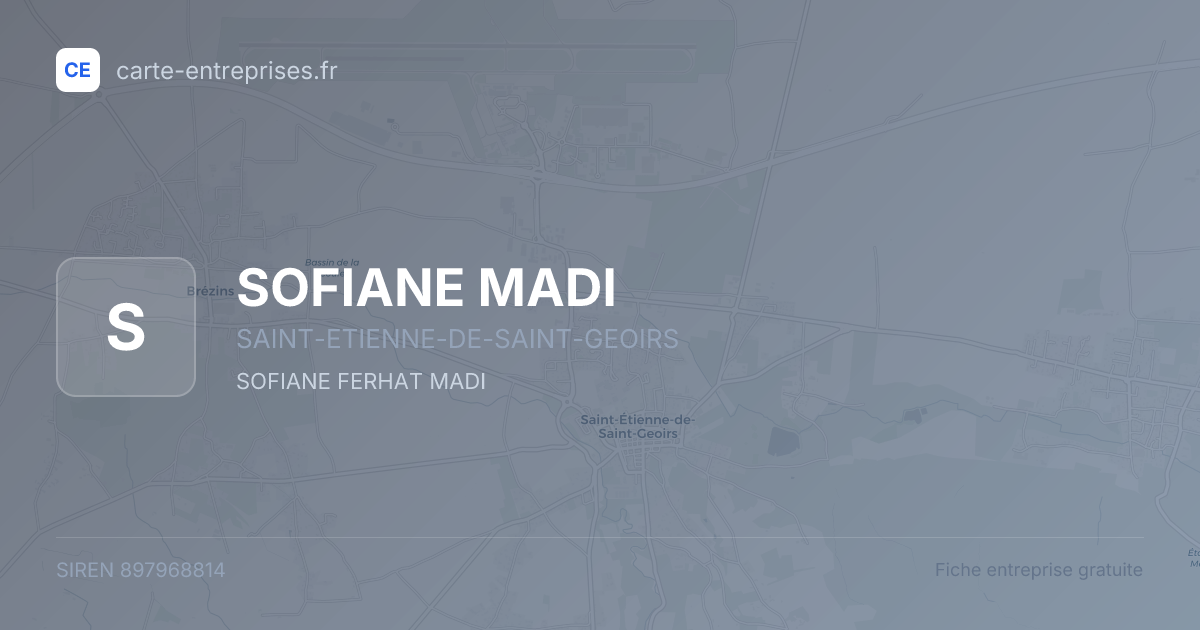 SOFIANE MADI — 897968814 — fiche entreprise