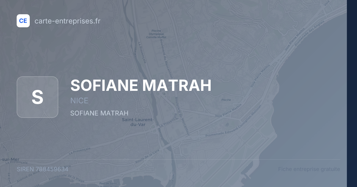 SOFIANE MATRAH — 788459634 — fiche entreprise