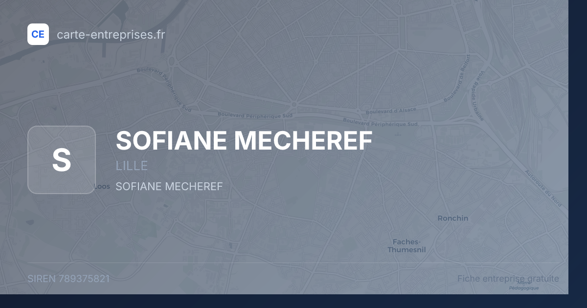 SOFIANE MECHEREF — 789375821 — fiche entreprise