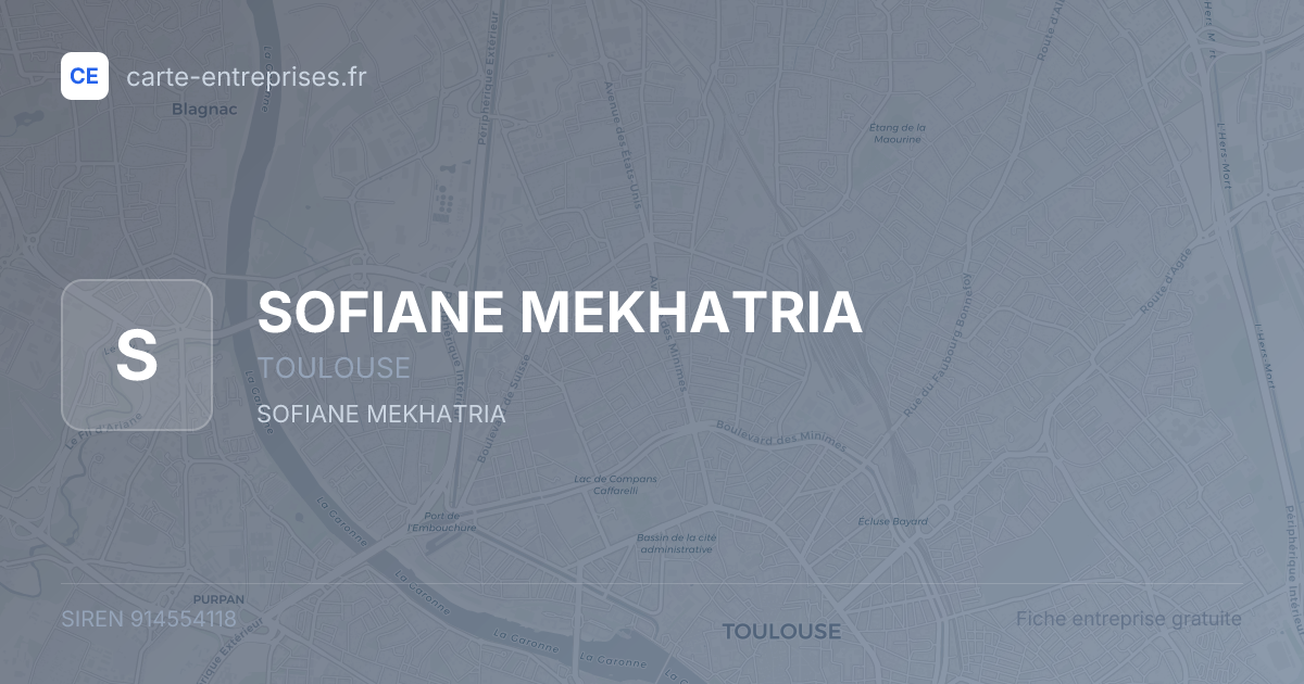 SOFIANE MEKHATRIA — 914554118 — fiche entreprise