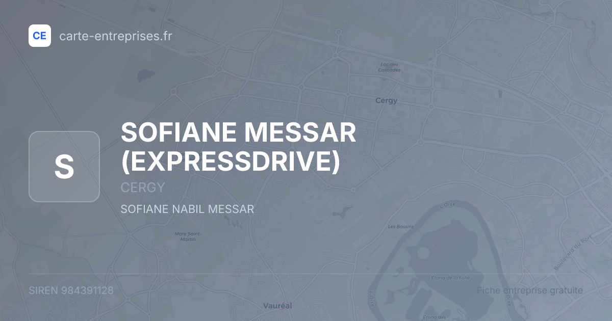 SOFIANE MESSAR (EXPRESSDRIVE) — 984391128 — fiche entreprise