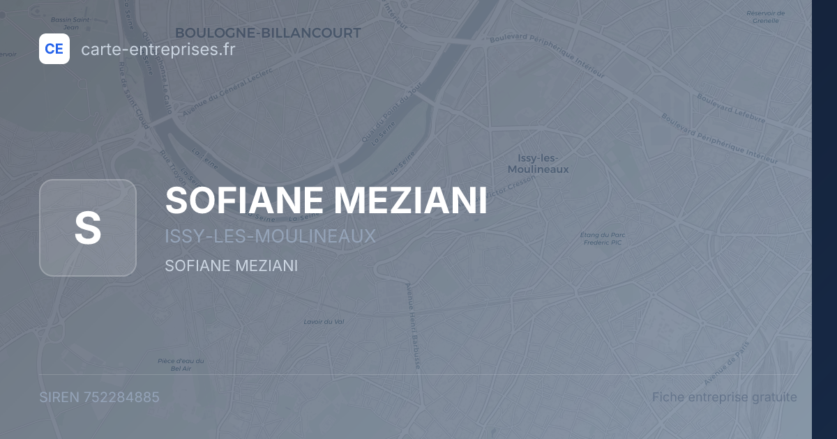 SOFIANE MEZIANI — 752284885 — fiche entreprise