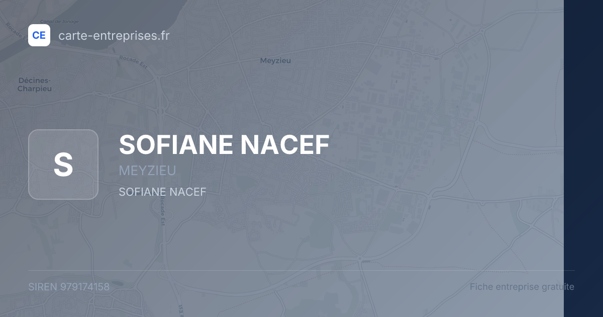 SOFIANE NACEF — 979174158 — fiche entreprise