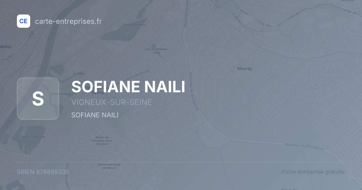SOFIANE NAILI — 878899335 — fiche entreprise