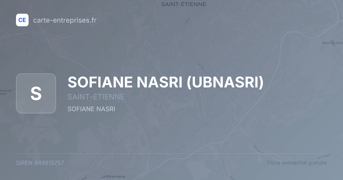 SOFIANE NASRI (UBNASRI) — 949815757 — fiche entreprise