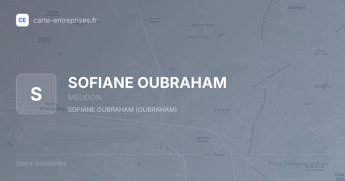 SOFIANE OUBRAHAM — 904308566 — fiche entreprise