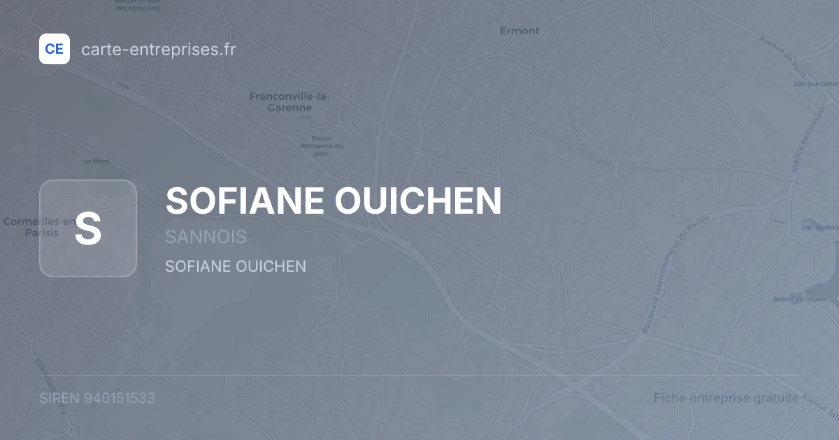 SOFIANE OUICHEN — 940151533 — fiche entreprise