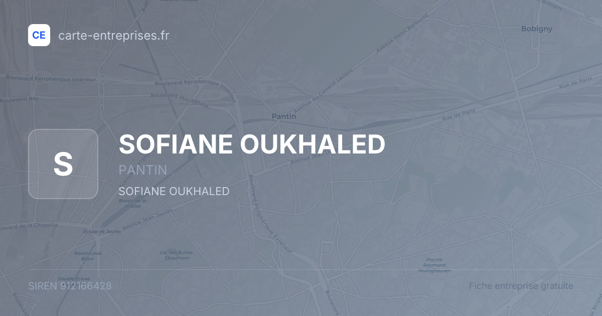 SOFIANE OUKHALED — 912166428 — fiche entreprise