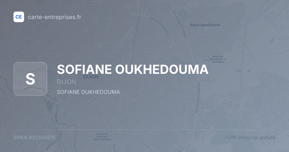 SOFIANE OUKHEDOUMA — 822334975 — fiche entreprise