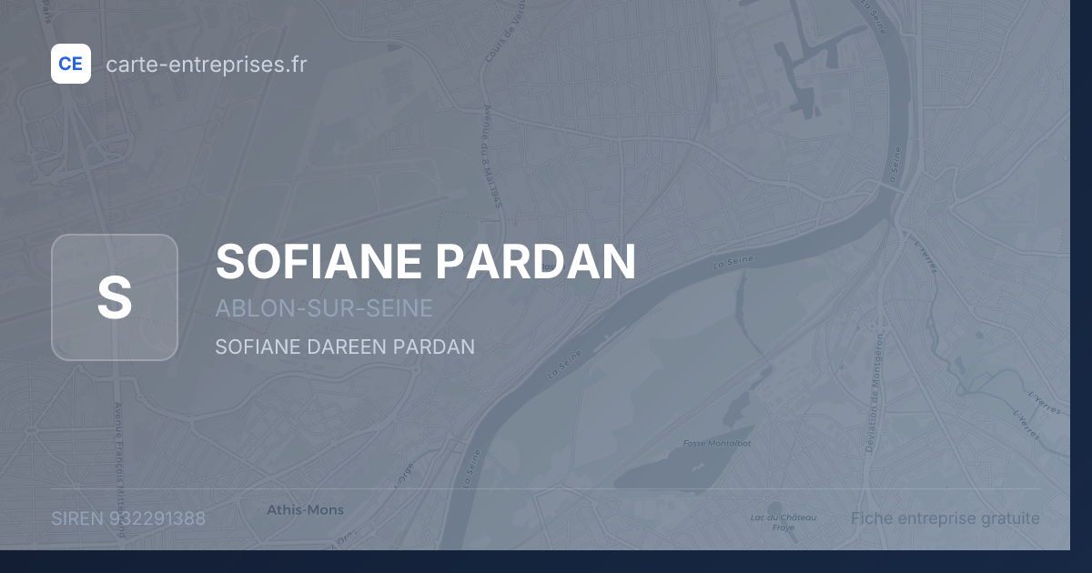 SOFIANE PARDAN — 932291388 — fiche entreprise