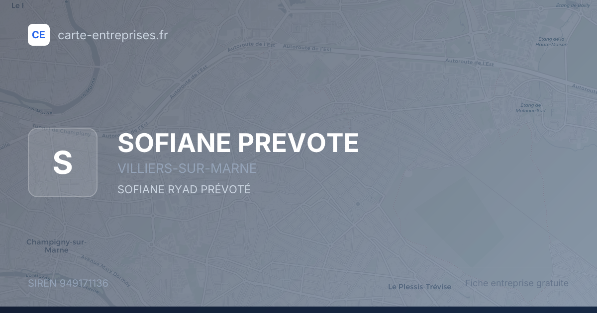 SOFIANE PREVOTE — 949171136 — fiche entreprise