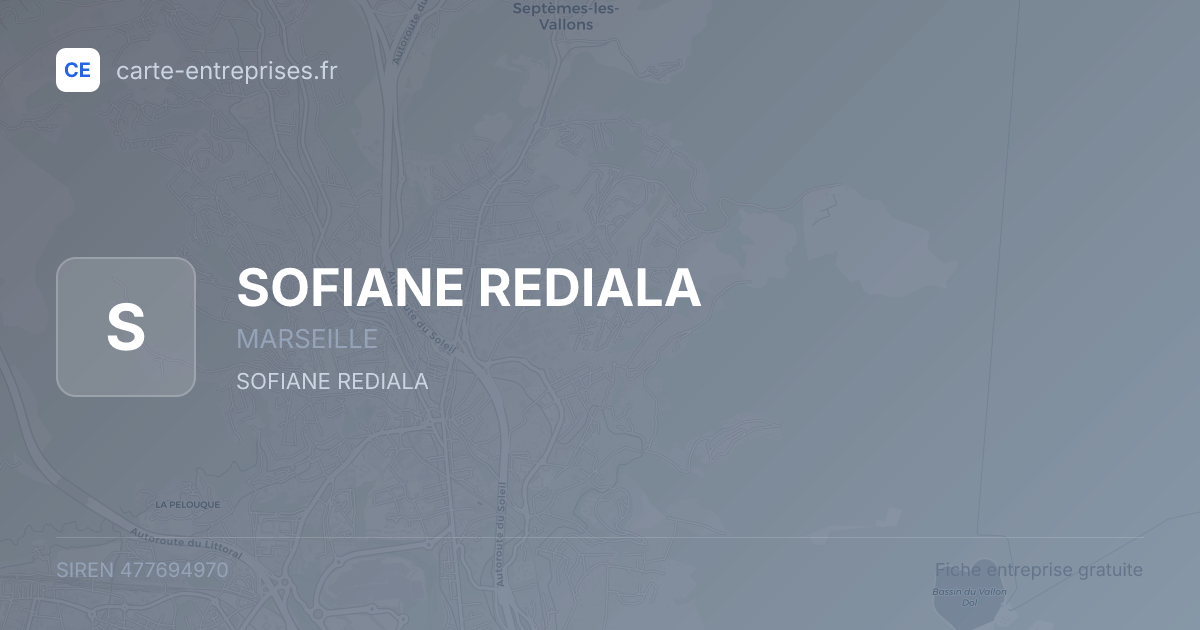 SOFIANE REDIALA — 477694970 — fiche entreprise