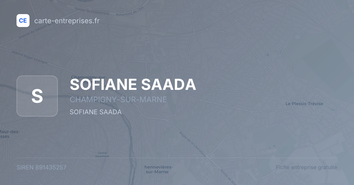 SOFIANE SAADA — 891435257 — fiche entreprise