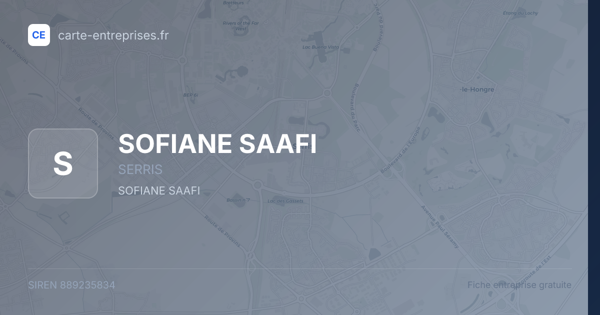 SOFIANE SAAFI — 889235834 — fiche entreprise
