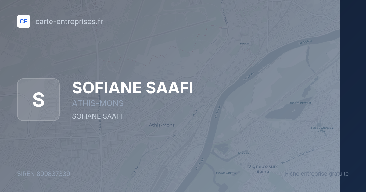 SOFIANE SAAFI — 890837339 — fiche entreprise