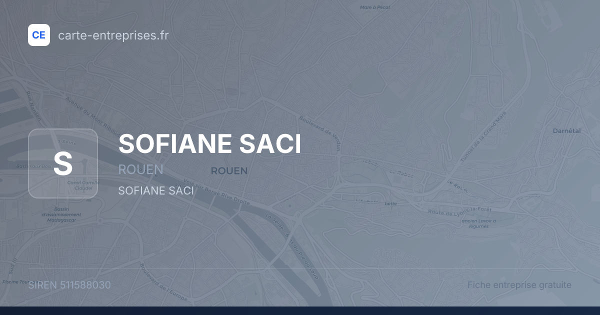 SOFIANE SACI — 511588030 — fiche entreprise