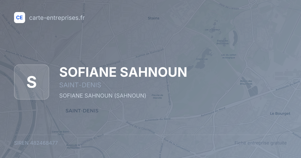 SOFIANE SAHNOUN — 482468477 — fiche entreprise