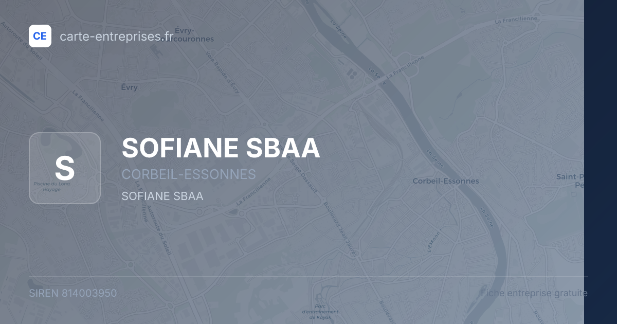 SOFIANE SBAA — 814003950 — fiche entreprise