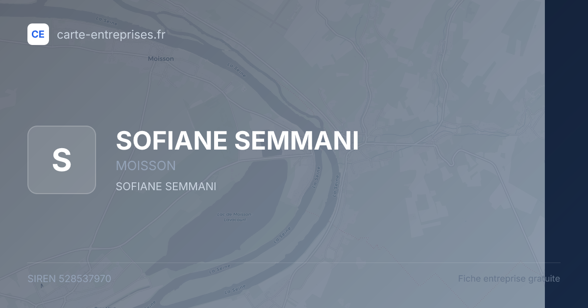 SOFIANE SEMMANI — 528537970 — fiche entreprise