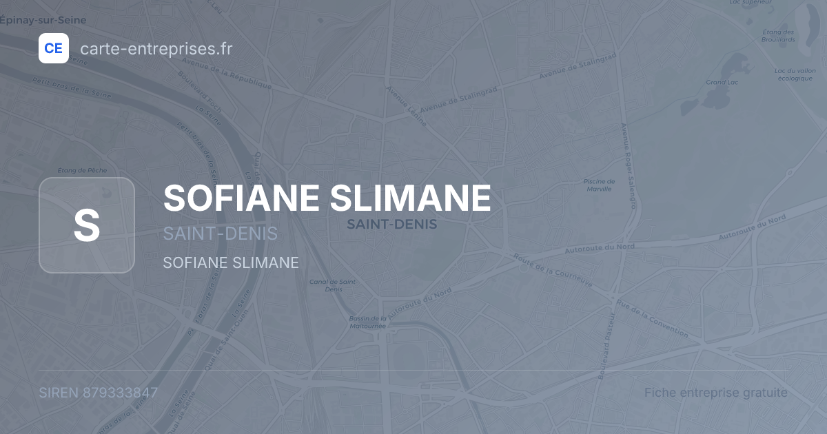SOFIANE SLIMANE — 879333847 — fiche entreprise