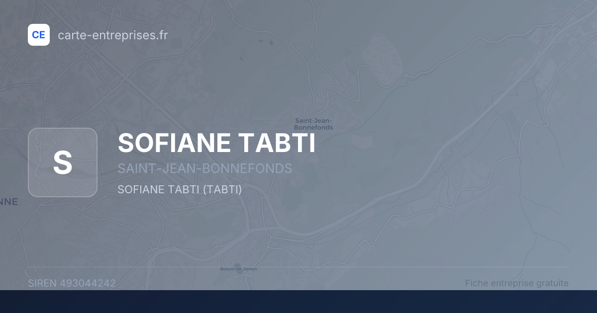 SOFIANE TABTI — 493044242 — fiche entreprise