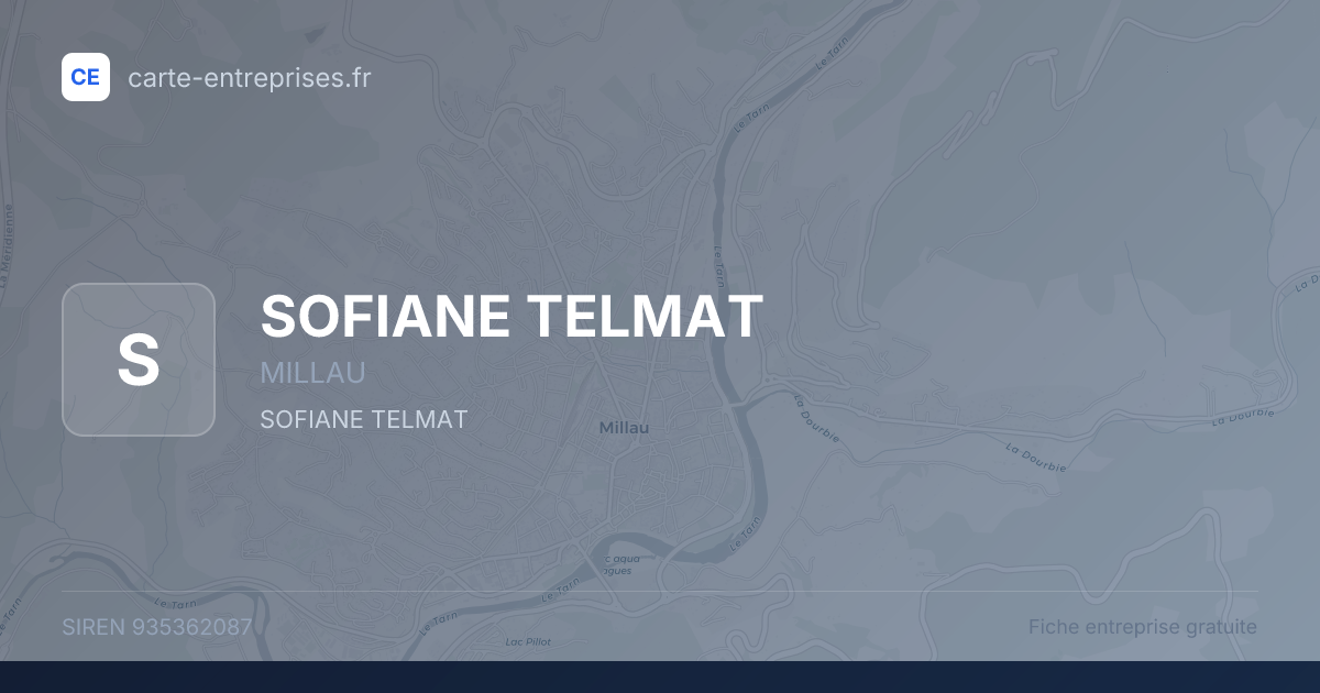 SOFIANE TELMAT — 935362087 — fiche entreprise