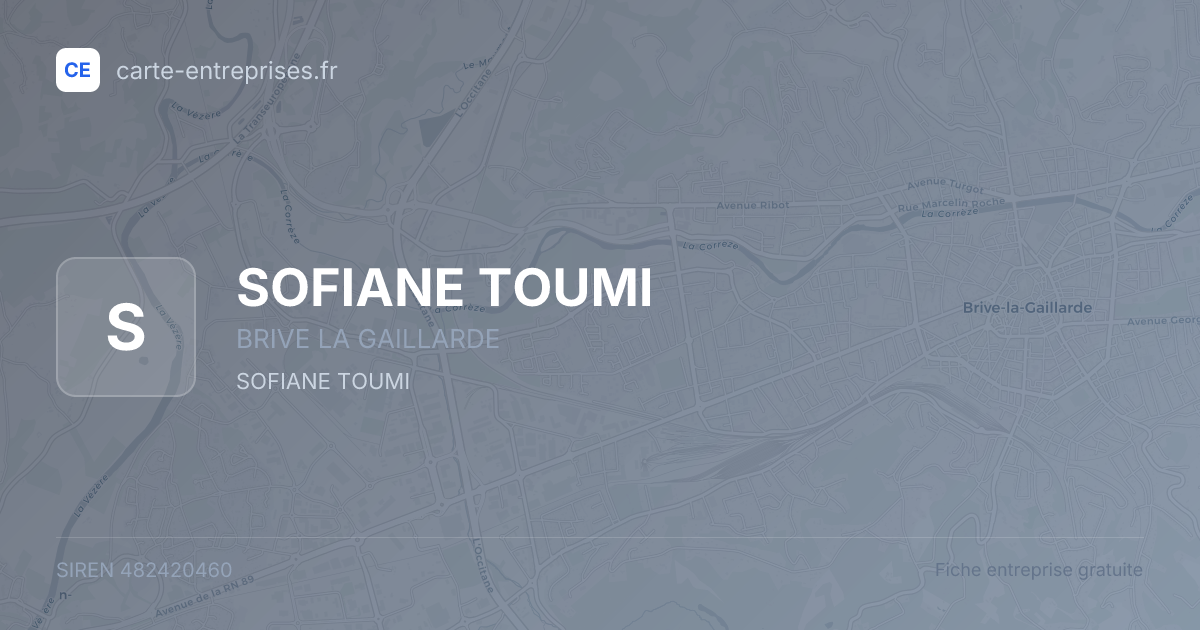 SOFIANE TOUMI — 482420460 — fiche entreprise