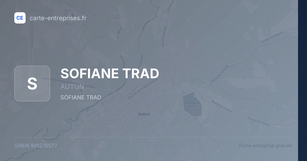 SOFIANE TRAD — 981376577 — fiche entreprise