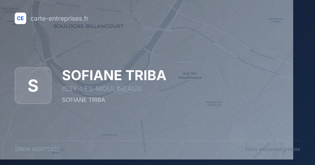 SOFIANE TRIBA — 450775432 — fiche entreprise