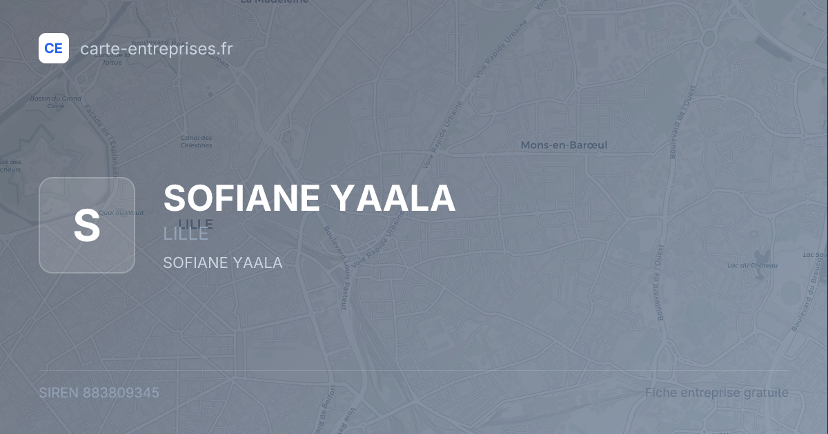 SOFIANE YAALA — 883809345 — fiche entreprise