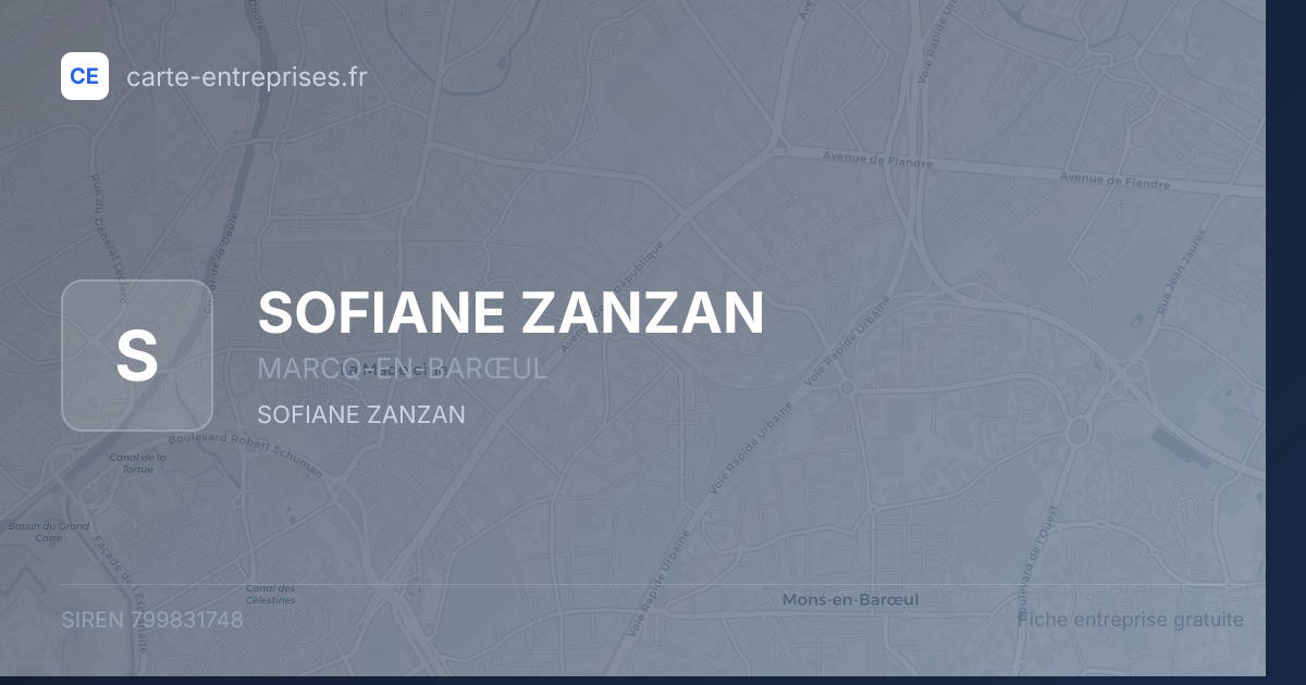 SOFIANE ZANZAN — 799831748 — fiche entreprise
